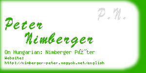 peter nimberger business card